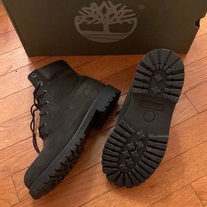 Black Suede Timberlands, Size US 5 (kids) - equal to a Women’s US 7